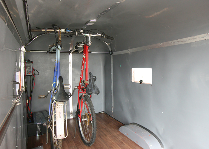 幌馬車くんで複数台の自転車が運べる!